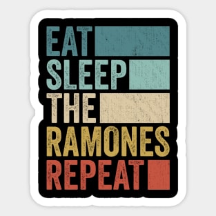 Funny Eat Sleep The Ramones Repeat Retro Vintage Sticker